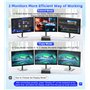 Displayport Commutateur KVM 2 ordinateurs 3 moniteurs – 8K @ 60 Hz 4K @ 120 Hz Commutateurs KVM à trois écrans pour 2 PC partage