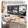 Displayport Commutateur KVM 2 ordinateurs 3 moniteurs – 8K @ 60 Hz 4K @ 120 Hz Commutateurs KVM à trois écrans pour 2 PC partage