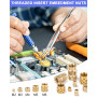 300 Pièces Insert Fileté, Écrous Filetés M2/M2.5/M3/M4/M5/M6, Insert Fileté Laiton Femelle avec Filetage Interne, Filetées Inser