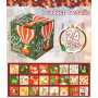 LEAZZLE 24 Pièces Kit de Calendrier de l'avent a Remplir, 24 Boîtes Pochettes Cadeaux de Noel pour Calendrier de l'avent Reutili