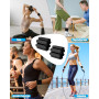 LEAZZLE 2 Pièces Poids de Cheville Réglables Poids Poignet Set, Poids Musculation en Silicone, Idéal Bracelet Poids pour Jogging
