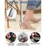 Bixury Chausse Pied Long Metal 42 cm, 2 Pièces Chausse Pied Metal en Acier Inoxydable, Grand Chausse Pieds Long Manche avec une 