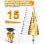 HSS Inox Metal Foret Etage Metal avec Poinçon de Centre Automatique