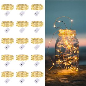 15 Pack Mini Guirlande LED à Pile