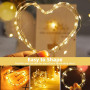 15 Pack Mini Guirlande LED à Pile,Guirlande Lumineuse LED 2M 20LEDs Fil de Cuivre,Guirlande Lumineuses Piles pour Vase Long et F