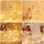 15 Pack Mini Guirlande LED à Pile,Guirlande Lumineuse LED 2M 20LEDs Fil de Cuivre,Guirlande Lumineuses Piles pour Vase Long et F