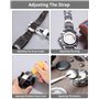147 PCS Professionnel Kit Changement Pile Montre Pour le Remplacement de la Pile et le Retr