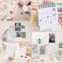 2600 Pcs Autocollants Washi Aquarelle Pastille Autocollants Colorés Auto-Adhésives, Gommettes Autocollantes Rondes Washi Étiquet