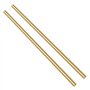 Swpeet Lot de 2 barres rondes en laiton massif de 6