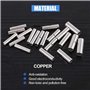 Glarks 220 pcs non isolés Connecteurs Butt Assortiment kit, 22–16/16–14/14–12/12–10 AWG Calibre sans fil électrique non isolés V