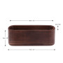 Xrten Lot de 2 Porte Carte de Visite Bureau Bois, Noyer Professionnelle de Visite Organisateur de Carte pour Bureau Countertop