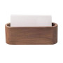 Xrten Lot de 2 Porte Carte de Visite Bureau Bois, Noyer Professionnelle de Visite Organisateur de Carte pour Bureau Countertop