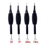Xrten 10 Pcs/Set Aiguilles de Tatouage avec Tube Manchon Poignee, 10 Modèles 3RL 5RL 7RL 3RS 5RS 7RS 5F 7F 5M1 7M1