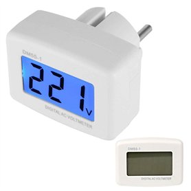 Xrten Voltmètre LCD Numérique Rétroéclairage Bleu 220V