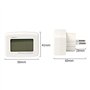 Xrten Voltmètre LCD Numérique Rétroéclairage Bleu 220V, Panneau Testeur Tension Prise UE, DM55-1 AC 80-300V