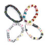 iwobi Lettre Bracelet Alphabet, Bracelet Alphabet Enfant DIY Kit Perles pour Bracelet Art Créatif Bead Acrylique Lettre Perles K