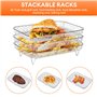 Accessoires pour friteuse à air comprimé Ninja à double piquet XL/Dual AF400EU/AF451EU 9,5 L, 3 couches avec clip, grille de gri