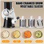 Râpe à fromage rotative manuelle avec 3 lames interchangeables, mandoline de cuisine et broyeur pour trancher facilement et rapi