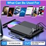 USB 3.0 et Type-C Portable CD/DVD RW Graveur avec fente SD/TF et 4 ports USB