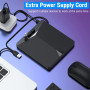 Lecteur CD DVD externe, USB 3.0 et Type-C Portable CD/DVD RW Graveur avec fente SD/TF et 4 ports USB, lecteur de disque optique 
