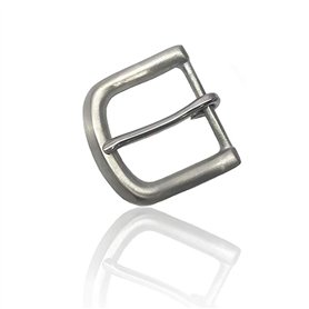 Boucles ceinture métal argenté pour homme