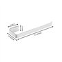 Leekayer Barre de Serviette de Salle de Bain 26 cm Accessoires de Salle de Bain Cuisine Support de Porte-Serviettes Blanc en Aci