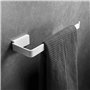 Leekayer Barre de Serviette de Salle de Bain 26 cm Accessoires de Salle de Bain Cuisine Support de Porte-Serviettes Blanc en Aci