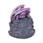 Nemesis Now Crystalline Protector Brûleur d'encens à refoulement Motif géode Dragon Violet 14,2 cm