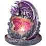 Nemesis Now Crystalline Protector Brûleur d'encens à refoulement Motif géode Dragon Violet 14,2 cm