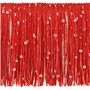 DecoPro Frange à sequins CFS04 de 10 cm - Couleur : rouge - 06 - Vendu au mètre (91 cm)