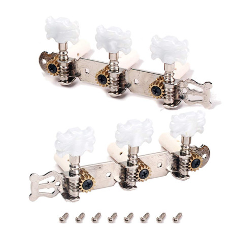 Alnicov Lot de 2 mécaniques d'accordage pour guitare classique avec vis de montage