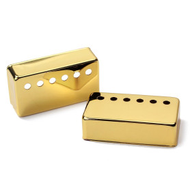 Alnicov Lot de 2 caches de micro Humbucker en laiton pour guitare Gibson Les Paul Doré 50 mm/52 mm