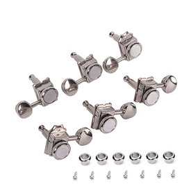 Alnicov Accordeurs de cordes de verrouillage Vintage Nickel 6R mécaniques de guitare électrique accordeurs pour chevilles de rég