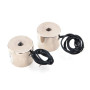 Namvo Lot de 2 électromagnétiques KK-P30/25 de 8 kg à aspiration CC 24 V en Métal Argenté