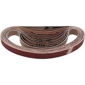 Goodway Lot de 12 bandes abrasives en tissu - 13 x 457 mm - Grain 40 - Compatible avec les limes à bande - Papier abrasif - Band