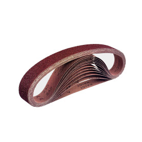 Lot de 24 bandes abrasives en tissu - 13 x 457 mm - Grain 40 - Compatible avec les limes à bande - Papier abrasif - Bande abrasi