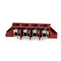BSSTORE Bornier de Raccordement 4 pôles 450 V 40 A résistant à la chaleur FIno à 150 °C