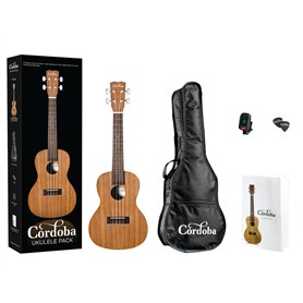 Ukuleles CORDOBA UP100 PACK CONCERT ACAJOU Concert