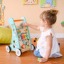 Teamson Kids Pousseur Trotteur en Bois Apprentissage de la Marche bébé Enfant Bleu PS-T0008