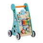 Teamson Kids Pousseur Trotteur en Bois Apprentissage de la Marche bébé Enfant Bleu PS-T0008
