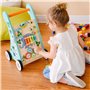 Teamson Kids Pousseur Trotteur en Bois Apprentissage de la Marche bébé Enfant Bleu PS-T0008