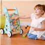 Teamson Kids Pousseur Trotteur en Bois Apprentissage de la Marche bébé Enfant Bleu PS-T0008