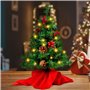 JOYIN Joiedomi - Mini Sapin de Table Préimprimé de 20 po avec Feuilles de Houx et Pommes de Pin et Lampes à Del Blanches et Chau