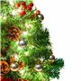 JOYIN Joiedomi - Mini Sapin de Table Préimprimé de 20 po avec Feuilles de Houx et Pommes de Pin et Lampes à Del Blanches et Chau