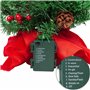 JOYIN Joiedomi - Mini Sapin de Table Préimprimé de 20 po avec Feuilles de Houx et Pommes de Pin et Lampes à Del Blanches et Chau