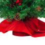 JOYIN Joiedomi - Mini Sapin de Table Préimprimé de 20 po avec Feuilles de Houx et Pommes de Pin et Lampes à Del Blanches et Chau
