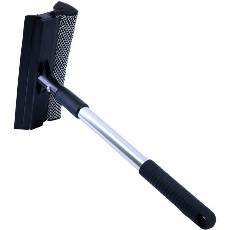 Polyte - Raclette pour Pare-Brise et vitre de Voitures - avec Manche Extensible en Aluminium - Noir - 36 à 50 cm