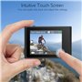 AKASO Brave 6 Plus Caméra Sport 4K 30fps 20MP WiFi Télécommande Commande Vocale Ecran Tactile EIS Caméra Sportive Etanche sous M
