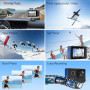 AKASO Brave 6 Plus Caméra Sport 4K 30fps 20MP WiFi Télécommande Commande Vocale Ecran Tactile EIS Caméra Sportive Etanche sous M