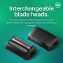 MANSCAPED® The Chairman™ Plus Rasoir électrique pour homme – Deux têtes de lames interchangeables, feuille d'aluminium à trois l